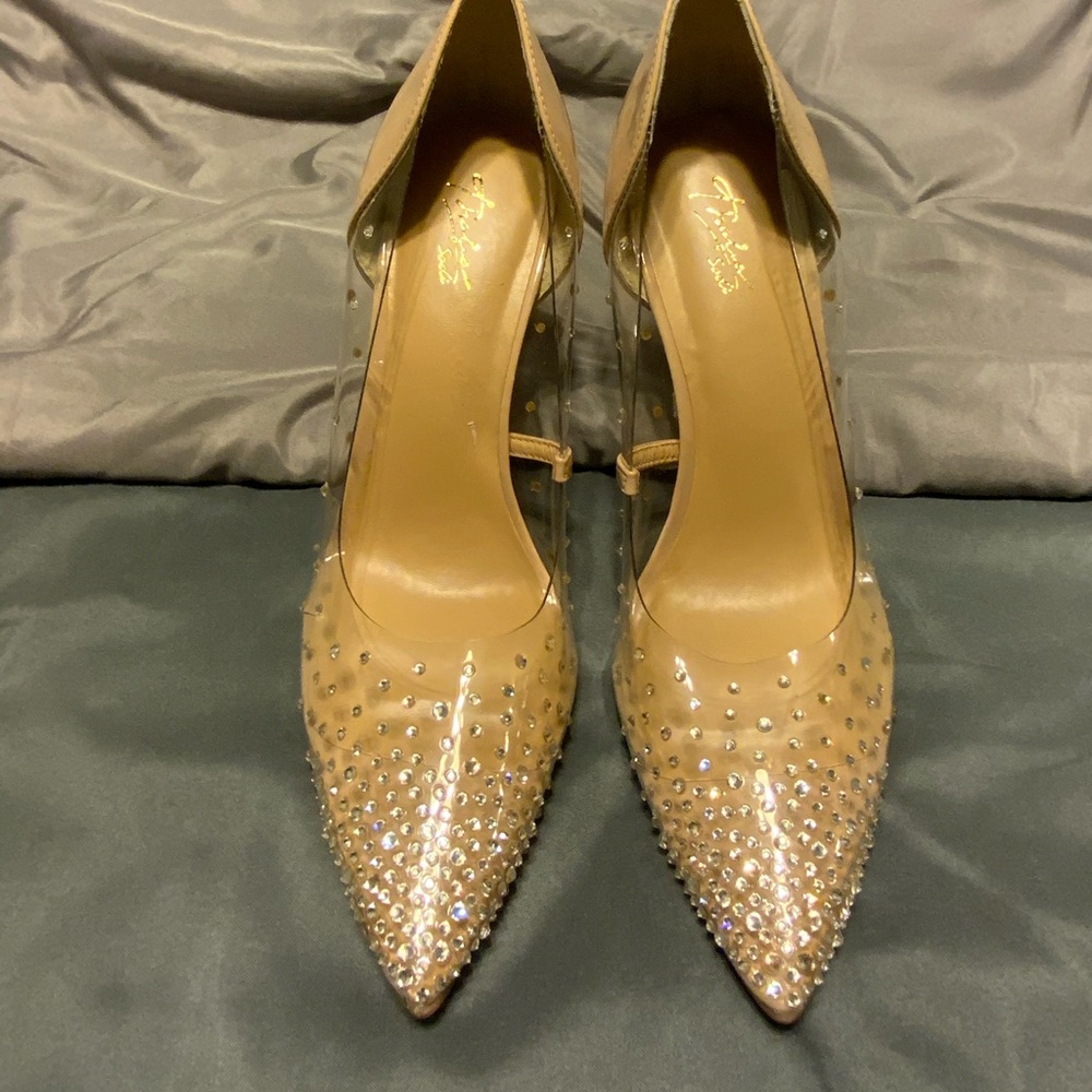Thalia Sodi Grazella Vinyl Pump Rhinestones SZ 10